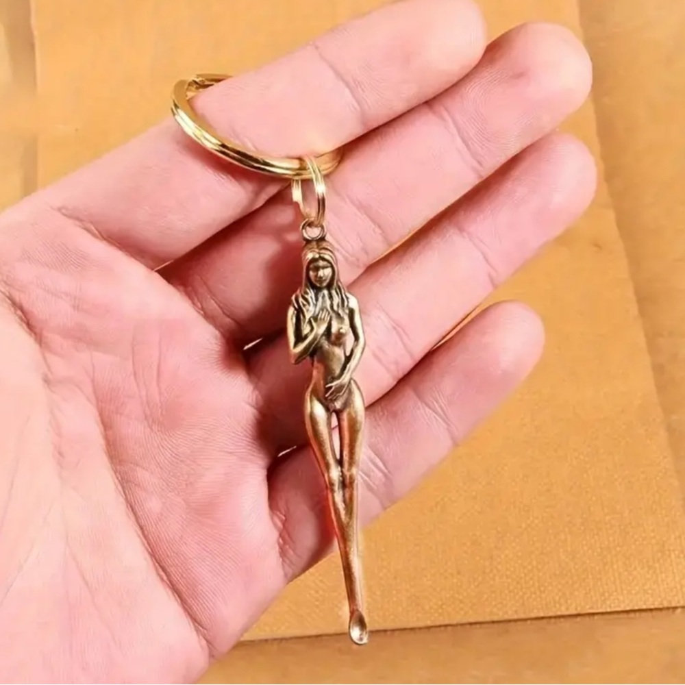 Vintage snuff spoon key chain - Picture 3 of 7